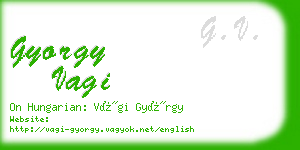 gyorgy vagi business card